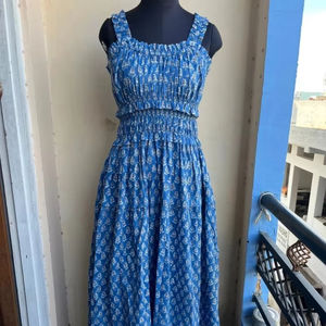 Vestido bohemio de algodón indio hecho a mano con estampado floral sin mangas, ropa de fiesta de verano, regalo personalizado, suministro bajo demanda - Product Image 1