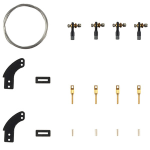 Kit de système de commande par tirage pour avion RC, ensemble de liaison de direction haute précision, câble en acier inoxydable et assemblage de <span class=keywords><strong>rotule</strong></span> - Product Image 4