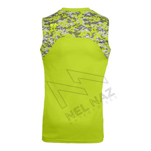 Malla BSCI Poliéster Sin mangas Camiseta de práctica de baloncesto juvenil Ropa deportiva de secado rápido con logotipo impreso Práctica de hombres baratos - Product Image 2