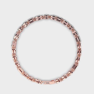 IGI Certified Multi-Shape Lab Grown Diamond Tennis Bracelet in 14K Yellow / White / Rose Gold - Product Image 6