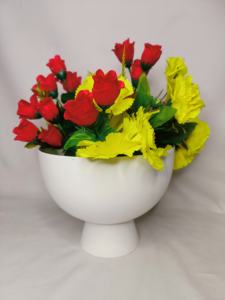 Lujoso elegante hermoso diseño costero de hierro florero redondo Base blanco recubierto de polvo Mesa hogar Hotel Decoración - Product Image 4