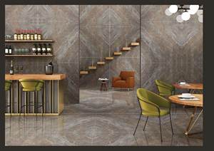 Meilleur prix et qualité Carreaux de sol en dalle de porcelaine carrée 1200x1200mm Aspect marbré brillant Design d'intérieur haut de gamme - Product Image 4