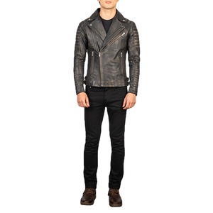 Trendy Slim Fit Men <b>Leather</b> <b>Winter</b> <b>Jacket</b> With Stylish Detailing And Comfortable Lining For Modern Streetwear Fashion - Product Image 1