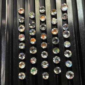 Piedra Lunar Arcoíris Natural de Madagascar, Corte Redondo de 4.5-5 mm, Gema Suelta, Piedra Lunar Multifuego para Joyería - Product Image 5