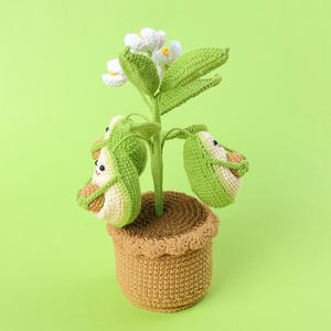 Hand-Knitted Avocado <b>Wool</b> Flowers Creative DIY Eco-friendly Charming Home Decor Textile & Fabric <b>Crafts</b> Gifts - Product Image 3