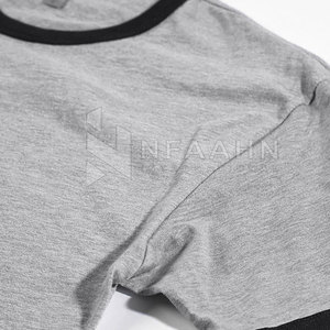 Custom Made 100% Cotton Ringer T-<b>Shirt</b> for <b>Men</b> Personalized Summer Wear with Customized Logo - Product Image 4