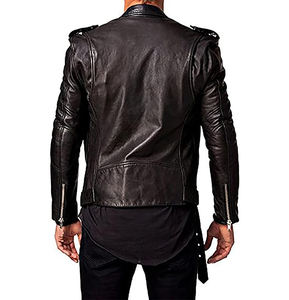 Chaqueta de cuero PU con cremallera para hombre, abrigo de primavera y otoño, chaqueta de moda para hombre, chaqueta de cuero informal ajustada con cuello levantado, 2024 - Product Image 5