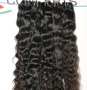 Paquetes ondulados negros naturales sin procesar Extensiones de cabello humano vietnamita de templo indio al por mayor de onda profunda suelta - Product Image 5