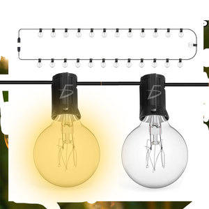 7.5 Meters LED <b>String</b> Lights with 25 G40 Bulbs Waterproof <b>Garden</b> and Hotel Decorative Lamp PVC Glass Plastic Body Material - Product Image 2