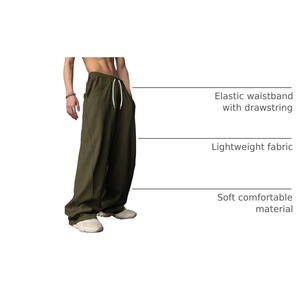 Pantalons pour hommes, designs personnalisés 2026, pantalons de survêtement légers, pantalons de sport pour hommes, streetwear, joggers unis, pantalons amples pour hommes - Product Image 4
