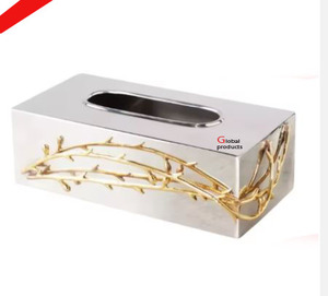 ที่ใส่กระดาษทิชชูโลหะสแตนเลสสีเงินแบบใหม่ สำหรับใช้ในบ้าน โรงแรม ร้านอาหาร - Product Image 5