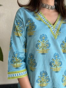 Nouveaux ensembles coordonnés en coton pour femmes et filles - Pyjamas en satin floral avec tissu doux et respirant, vêtements de nuit d'été, taille élastique - Product Image 4