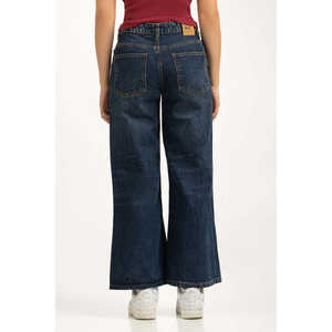 กางเกงยีนส์ทรงกระบอกขาบานสำหรับผู้หญิง รุ่น Salt แต่งกระดุม ระบายอากาศได้ดี ซักได้ ไซส์ XL - Product Image 2