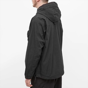 Logo sportif personnalisé coupe-vent plaine hommes veste demi fermeture éclair à capuche pull anorak imperméable coupe-vent pour hommes - Product Image 2