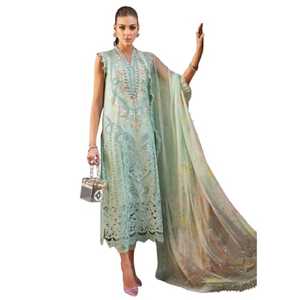 Costume Chinon Salwar le plus vendu de marque à la mode du fournisseur indien Salwar Kameez indien - Product Image 1