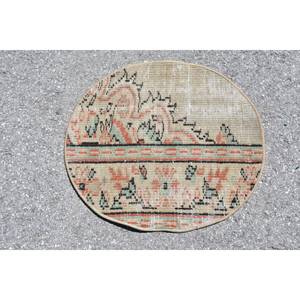 Tapis vintage en laine turque 180x240 pouces classique Beige Patchwork Design fait à la main modèle de couloir rectangulaire pour chevet des adolescents - Product Image 4