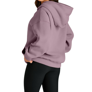 Sudadera con capucha de lana de algodón 100% de alta calidad para mujer, transpirable, cómoda, Heavygsm para la temporada de invierno - Product Image 4