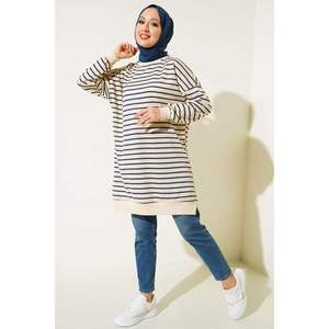 Túnica delgada de rayas horizontales Azul Marino - Product Image 2