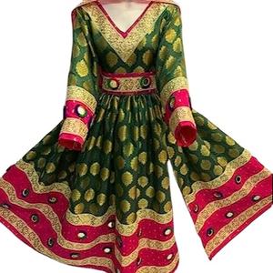 Robe kuchi vintage ethnique tribal, robe de soirée traditionnelle afghane/pakistanaise Kuchi Kochi 3042 - Product Image 1