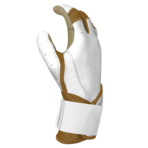 Guantes de bateo de béisbol de cuero con puño completo Agarre hecho a mano de calidad premium para juego profesional - Product Image 2