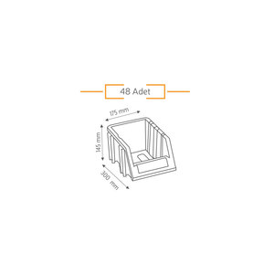 Organizador de Herramientas MIYAGO MYG-486 Eficiente, Juego de 48 Piezas, Soporte de Plástico para Herramientas, para un Almacenamiento Conveniente - Product Image 2