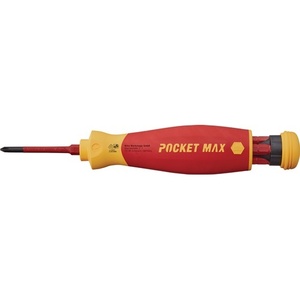 For WIHA 45296 4-Piece Slotted/PH/+- (sl/PZD) VDE Insulated <b>Screwdriver</b> with Magazine Bit Holder - Product Image 1