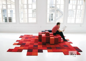 Customized Multicolor Modern Wool <b>Rug</b> Solid Color Hand Tufted Non-Slip Washable Highly Durable Irregular Shape Living <b>Bedroom</b> - Product Image 2