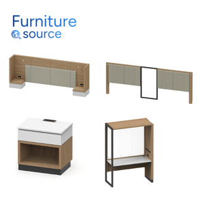 Meubles de chambre à coucher modernes en bois-Ensembles de chambre à coucher contemporains Marriott avec contreplaqué et HPL-Meubles du Vietnam conçus sur mesure - Product Image 1