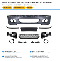 Kit carrosserie avant style M-Tech pour pare-chocs avant, accessoires extérieurs pour BMW Série 3 E46 1999-2004