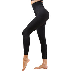 Respirant femmes Leggings strass embellissements écologique tissu extensible dans les quatre sens OEM logo imprimé personnalisé pour vêtements de sport - Product Image 2