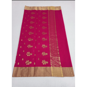 Pink Banarasi Silk Saree with Gold Zari Embroidery Chanderi Indian Bollywood Style <b>Dress</b> - Product Image 2