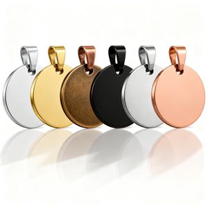 Aanpasbare roestvrijstalen hondenpenning hanger anti-verlies huisdier ID naam halsband labels hoogglans gegraveerd logo promotioneel - Product Image 1