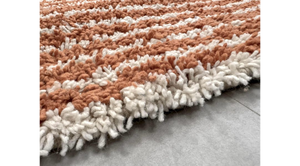 Nouveau tapis d'intérieur en laine/coton tissé à la main, classique/post-moderne, rayé, écologique, rembourré, anti-fatigue, antimicrobien, en PET - Product Image 2