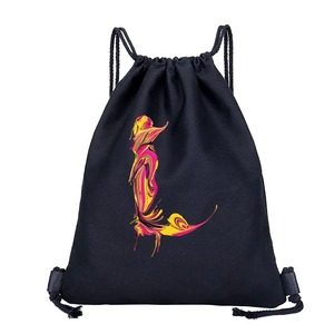 Mochila con cordón para hombres y mujeres, bolsa de nailon portátil impresa para deportes de playa y viajes, suministro de regalo para niños - Product Image 2