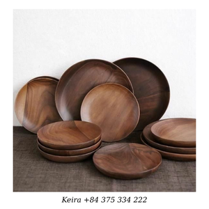 Tazón de Madera de Acacia para Servir Ensaladas, Frutas y Arroz, Decoración para Mesa de Comedor de Cocina, de Vietnam - Product Image 5