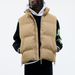 Diseño personalizado Casual invierno al aire libre cortavientos Puffer chaleco cálido Reversible Nylon con capucha chaquetas sin mangas - Product Image 1