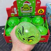 2026 Jouet Squishy en Gros Unisexe, en TPR, en forme de Dumplings Jumbo Croquants, avec motifs Grinch, Père Noël, Bonhomme de neige, Renne, Ange, Bloc Maléfique et design rempli