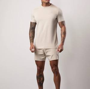 Venta al por mayor de camisetas y conjuntos cortos Cuello redondo Manga corta Slim Fit Deportes y arruinar la ropa de verano Personaliza tu propio diseño - Product Image 6