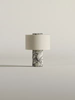 Lampe de table portable rechargeable en marbre naturel, lumière d'appoint sans fil, petite lampe à piles pour chambre, bureau et voyage