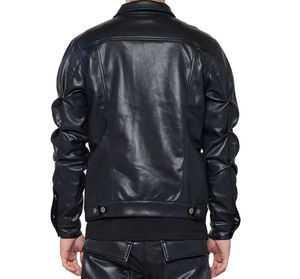 Casual Classic Men's <b>Smart</b> Casual Winter <b>Jacket</b> Plus Size Genuine Cow Leather with Zipper Closure Breathable Genuine Leather - Product Image 5