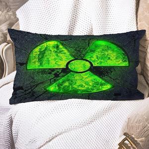 Impression abstraite sur le thème de la prévention nucléaire - Coussin imprimé pour la décoration moderne de la maison, 8"x8" - 20x20 cm - Product Image 5