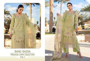 Vente en gros de vêtements de designer pour femmes Salwar Kameez Collection Coton pour pelouse avec broderie de costumes Idéal pour les fêtes et les fêtes - Product Image 4