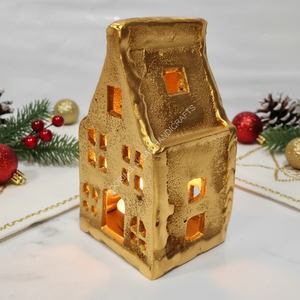 Elegant Aluminium <b>Candle</b> <b>Holder</b> T-Light House Decorative Metal <b>Lantern</b> for House Wedding Home Party India Exporter Factory - Product Image 2