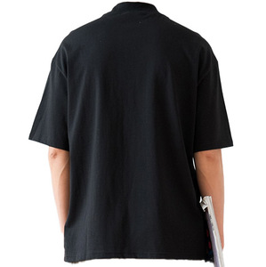 เสื้อยืดโอเวอร์ไซส์สำหรับผู้ชายเสื้อยืดโอเวอร์ไซส์ผ้าคอตตอน100% สำหรับผู้ชายเสื้อแบบสั่งตัด - Product Image 2