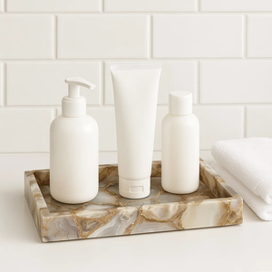 Bandeja de tocador de piedra de ágata natural, bandejas decorativas de lujo, accesorios de baño para decoración del hogar, Fabricante Mayorista ecológico - Product Image 3