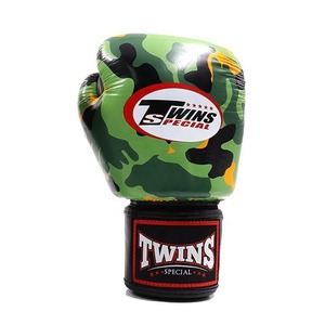 Guantes de Boxeo Twins con Estampado de Camuflaje, Cuero Genuino, Cierre de Gancho y Bucle en la Muñeca, Equipo de Entrenamiento de Artes Marciales para Adultos, Guantes de MMA - Product Image 3