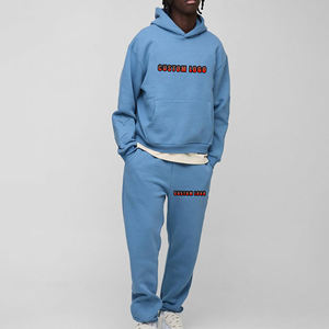 ชุดวอร์มผ้าคอตตอนแบบสวมหัวทรงหลวมสำหรับผู้ชายชุดวอร์มผ้าฝ้ายระบายอากาศได้ดีพิมพ์โลโก้100% ออกแบบได้ตามต้องการ - Product Image 1