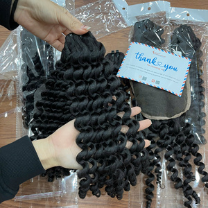 Paquetes rizados 100% Cabello Remy virgen Cabello vietnamita crudo Tejido de trama doble Cabello humano de color natural para mujeres - Product Image 4