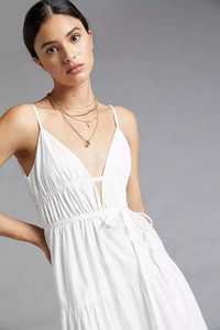 Venta caliente largo blanco Maxi vestido para mujer Boho señoras ajuste suelto 100% tela de rayón espalda descubierta escalonado Floral señoras vestido - Product Image 2