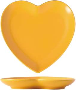 Ensemble d'assiettes à dîner en résine personnalisées en forme de coeur écologique Love Nautical avec glaçure de couleur - Product Image 2